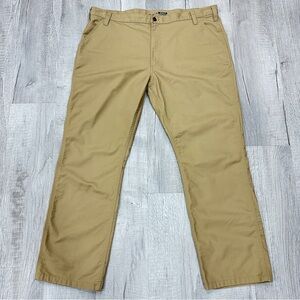 Carhartt Workwear Pants Men 42x32 Beige Relaxed Fit Stretch Straight Leg Utility